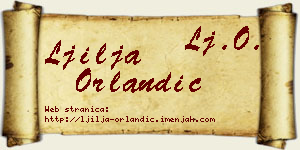 Ljilja Orlandić vizit kartica